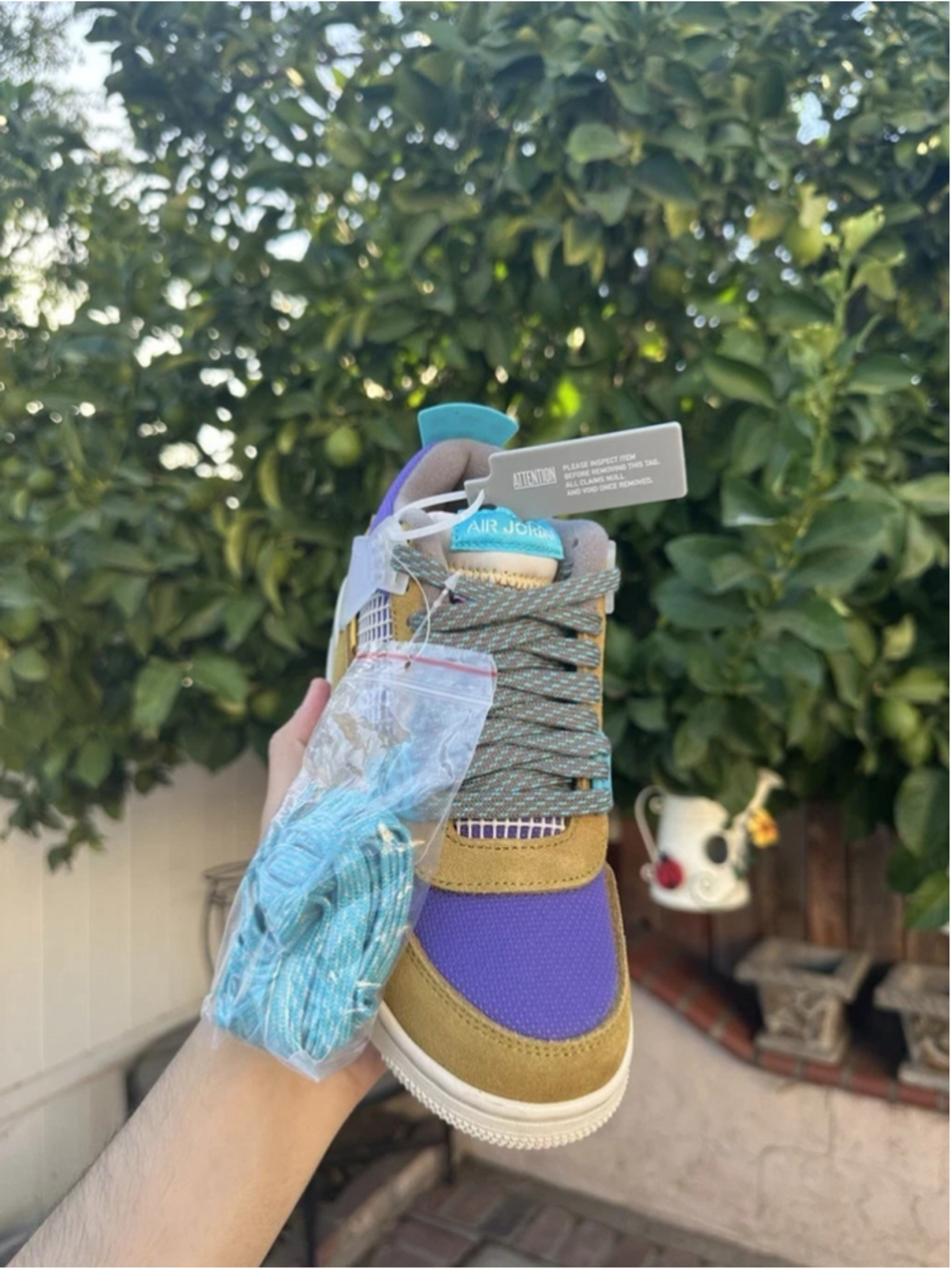 Air Jordan 4 Union Desert Moss- DJ5718300 - Picture 3 of 9
